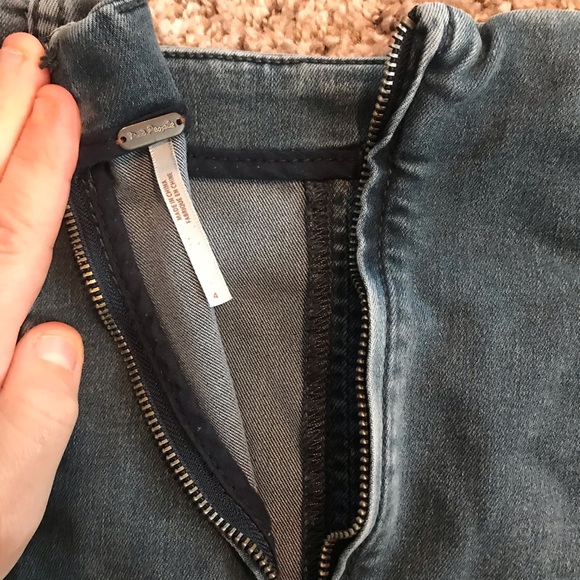 Free People Black Denim Mini Skirt - Picture 5 of 6